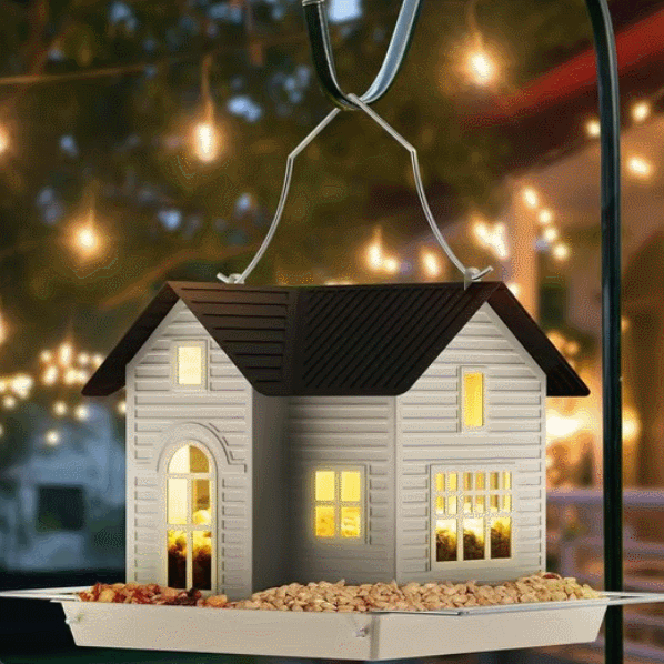 Solar Bird Feeders for Outdoors Hanging - Attract Wild Birds & Cardinals