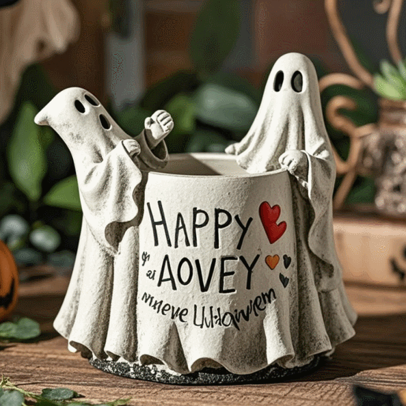 Ghost Vase Candy Bowl Bucket Planter for Home Decor