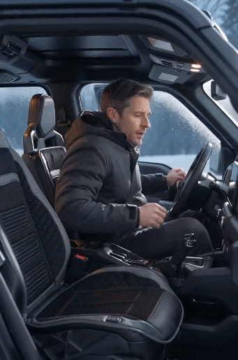 1Large Area Heated Car Seat Cushion with 3 Temperature Settings