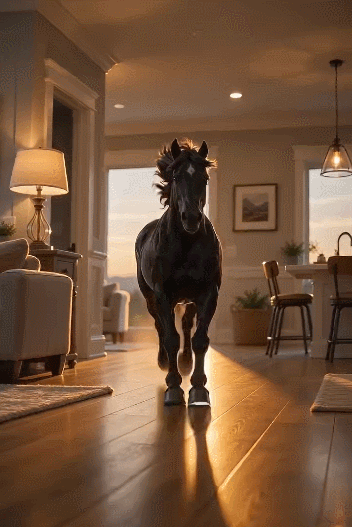 🐎 Stained Glass Style Rearing Horse Lamp – Colorful 3D Horse Accent Light
