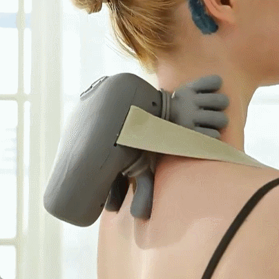 Wireless Heated Shoulder & Neck Massager with Realistic Hand Simulation