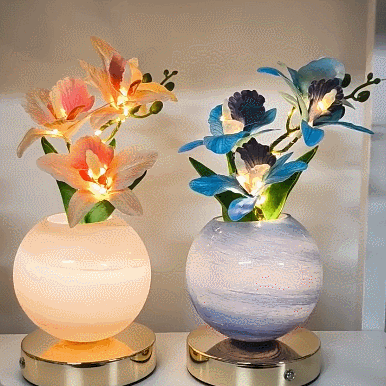 🪴 LED Orchid Table Lamp | Rechargeable Floral Night Light Decor