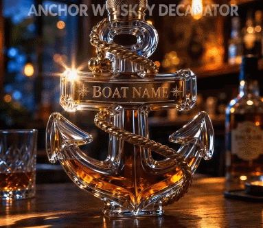 ⚓ Personalized Anchor Whiskey Decanter
