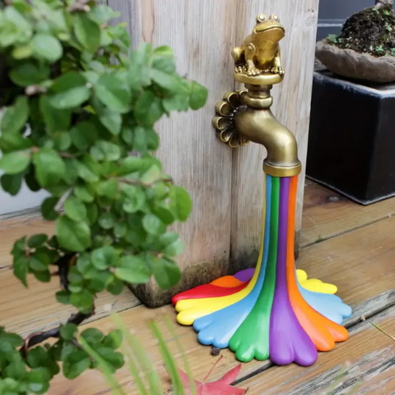 Frog Rainbow Faucet Ornament