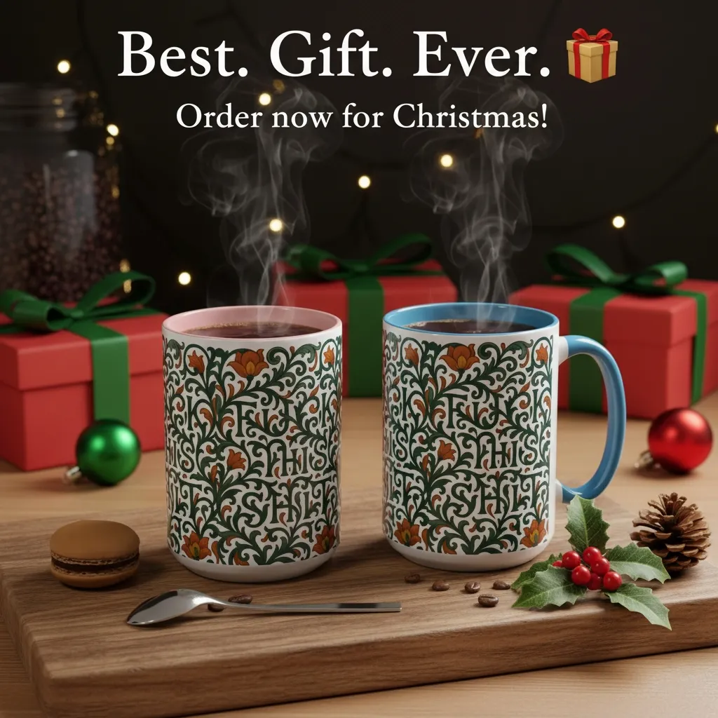 💖Vintage Floral "FU*k This SH*t" Hidden Message Mug – The Classy Way to Vent