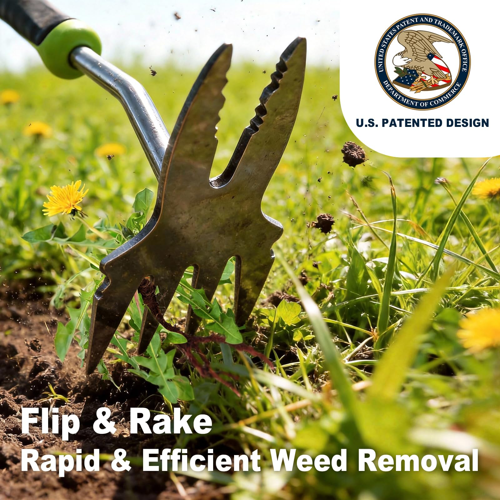 🪴 U.S. Patented Weed Puller Tool – Effortless Root Removal ✨