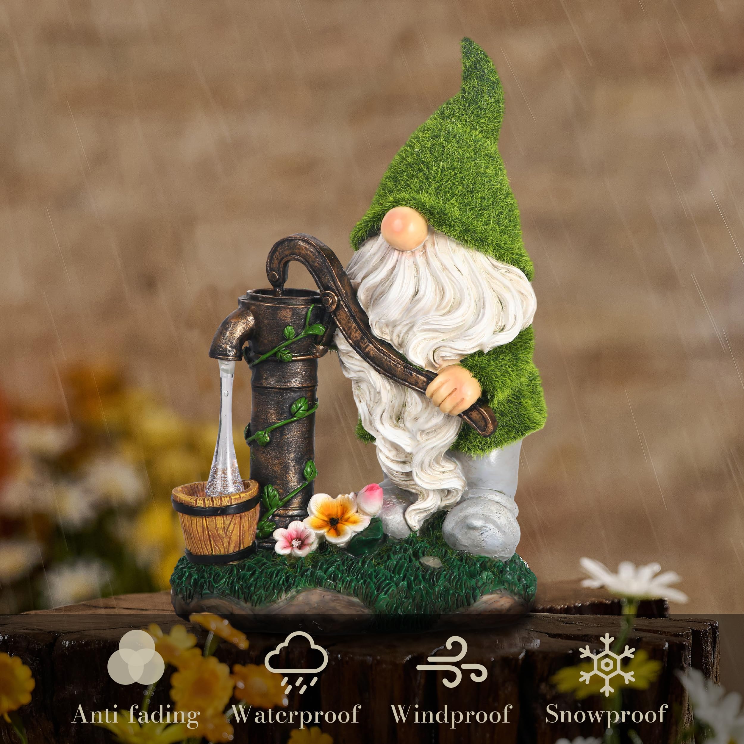 Solar Garden Outdoor Dwarf Statue