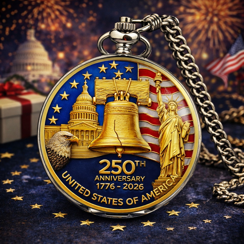 🇺🇸 250th Anniversary Commemorative Pocket Watch ⏱️