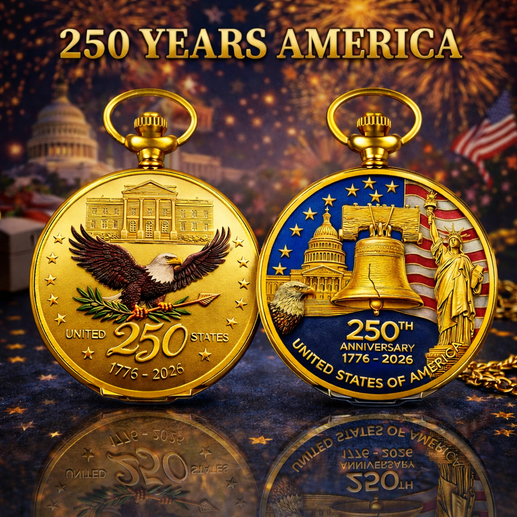 🇺🇸 250th Anniversary Commemorative Pocket Watch ⏱️