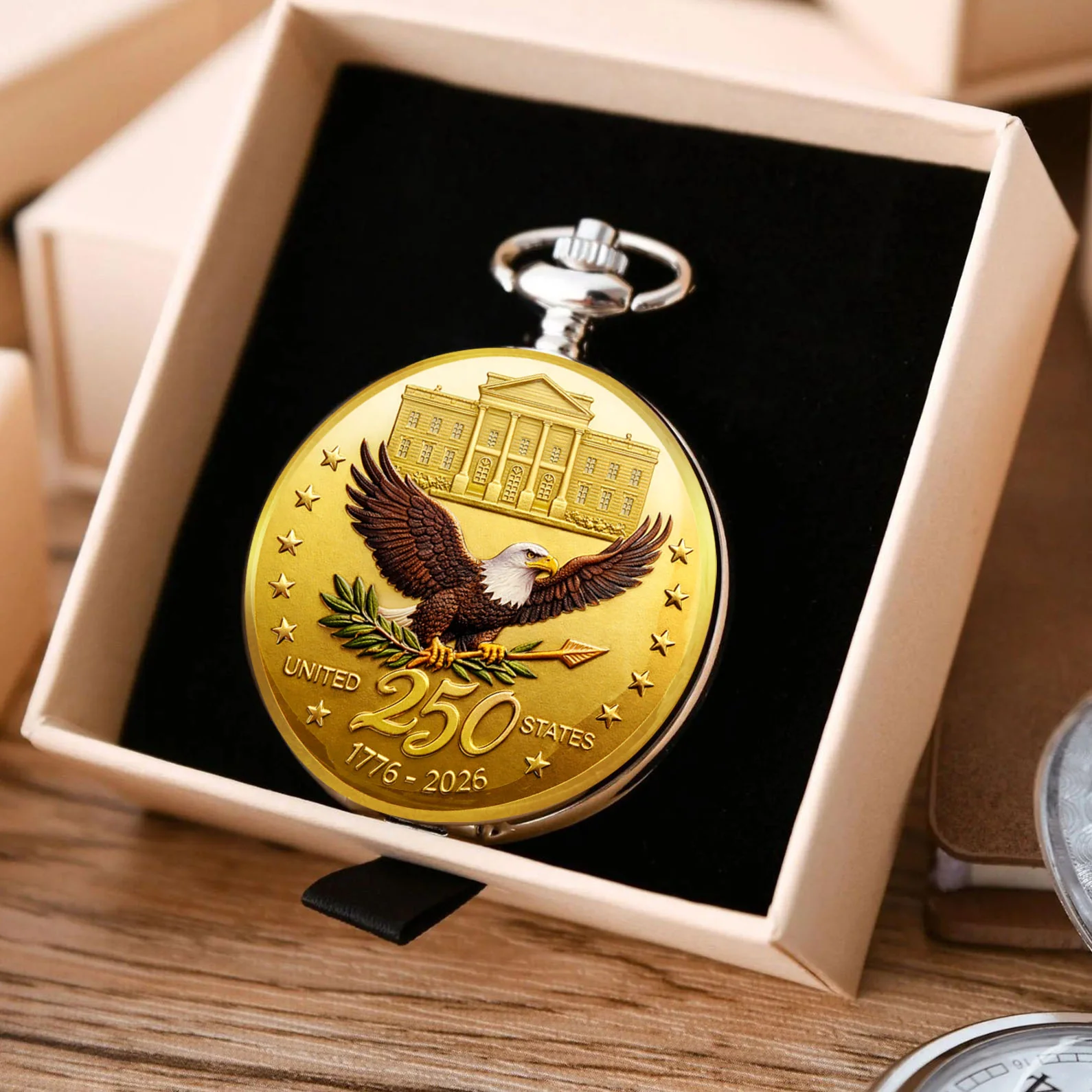 🇺🇸 250th Anniversary Commemorative Pocket Watch ⏱️