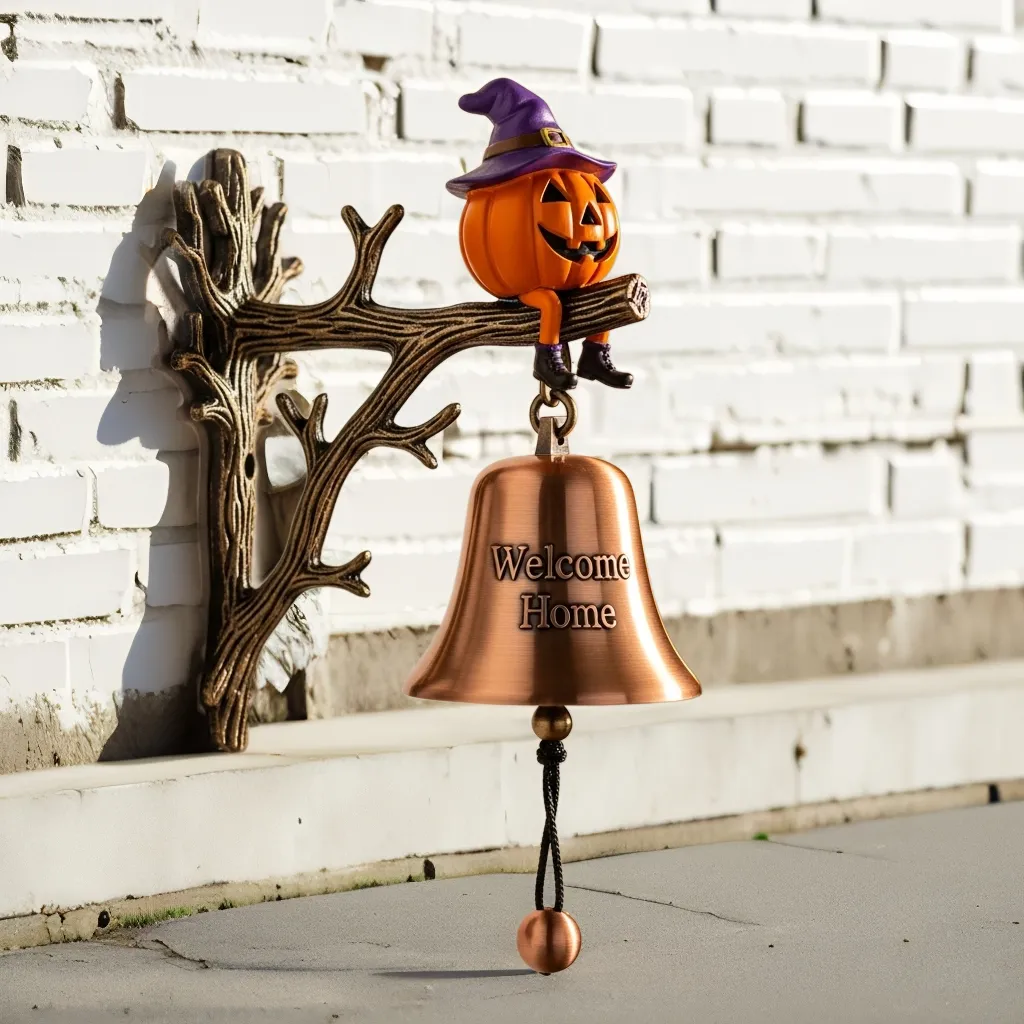 🎃Halloween Early Bird Special Sale 49% OFF - Halloween Witchy Pumpkin Welcome Bell