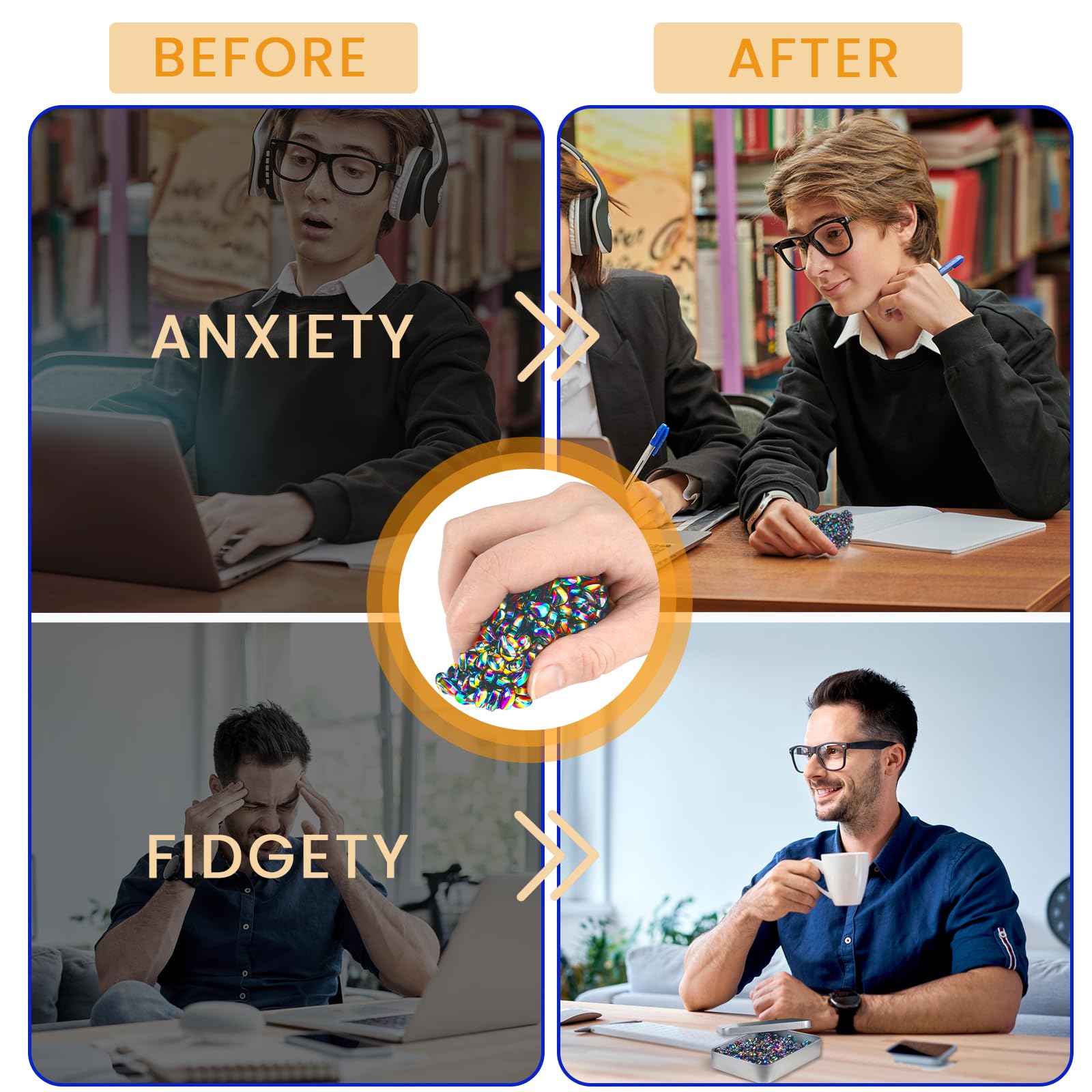 Fidget Toys for Adult, Weak Ferrite Putty Desk Toys 