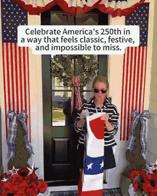 🔥2️⃣5️⃣0️⃣ Hot Sale - 3 x 6 Ft LED Patriotic Bunting Banner for America’s 250th