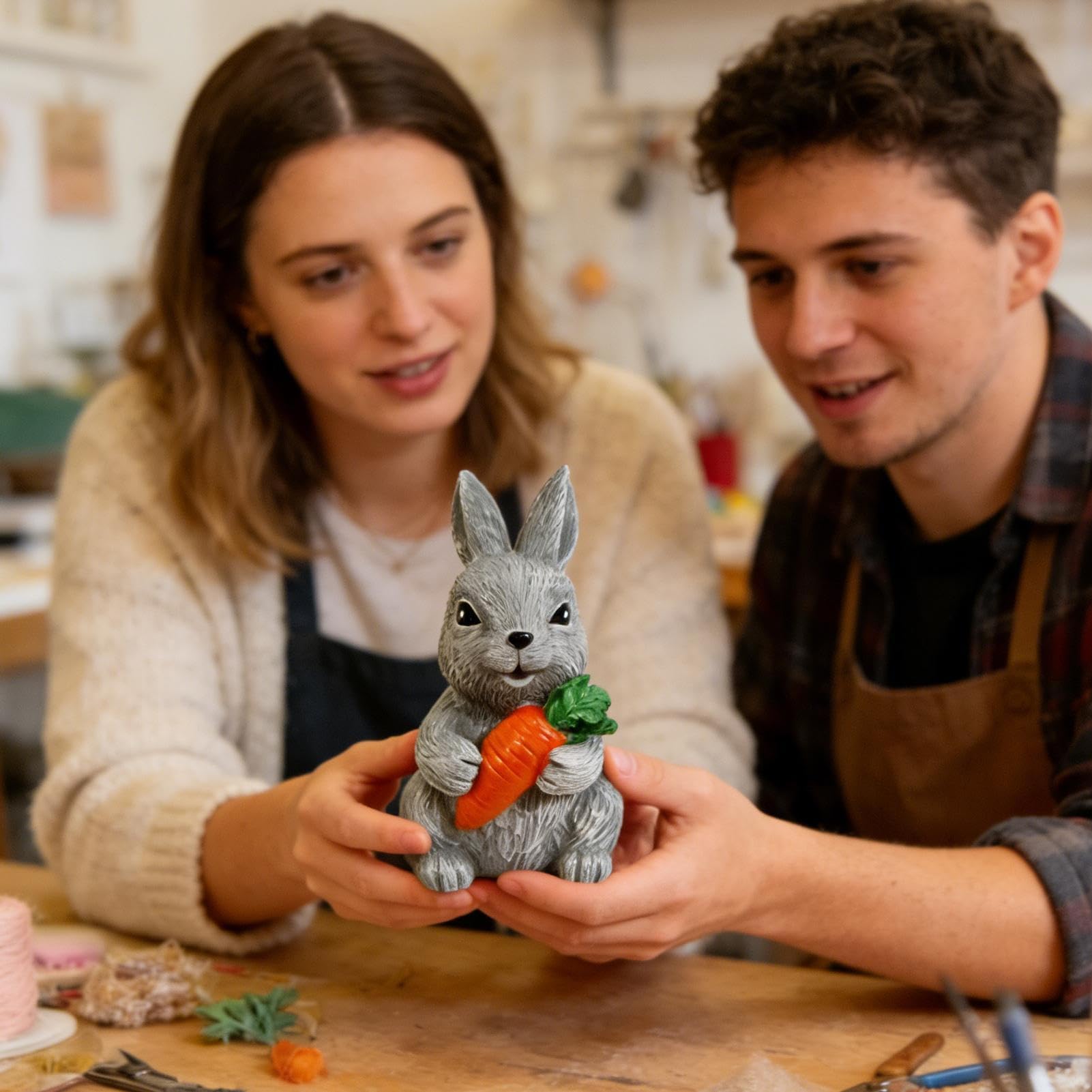 🐰 Easter Bunny Resin Night Light – Soft Glow Spring Decor 💡✨