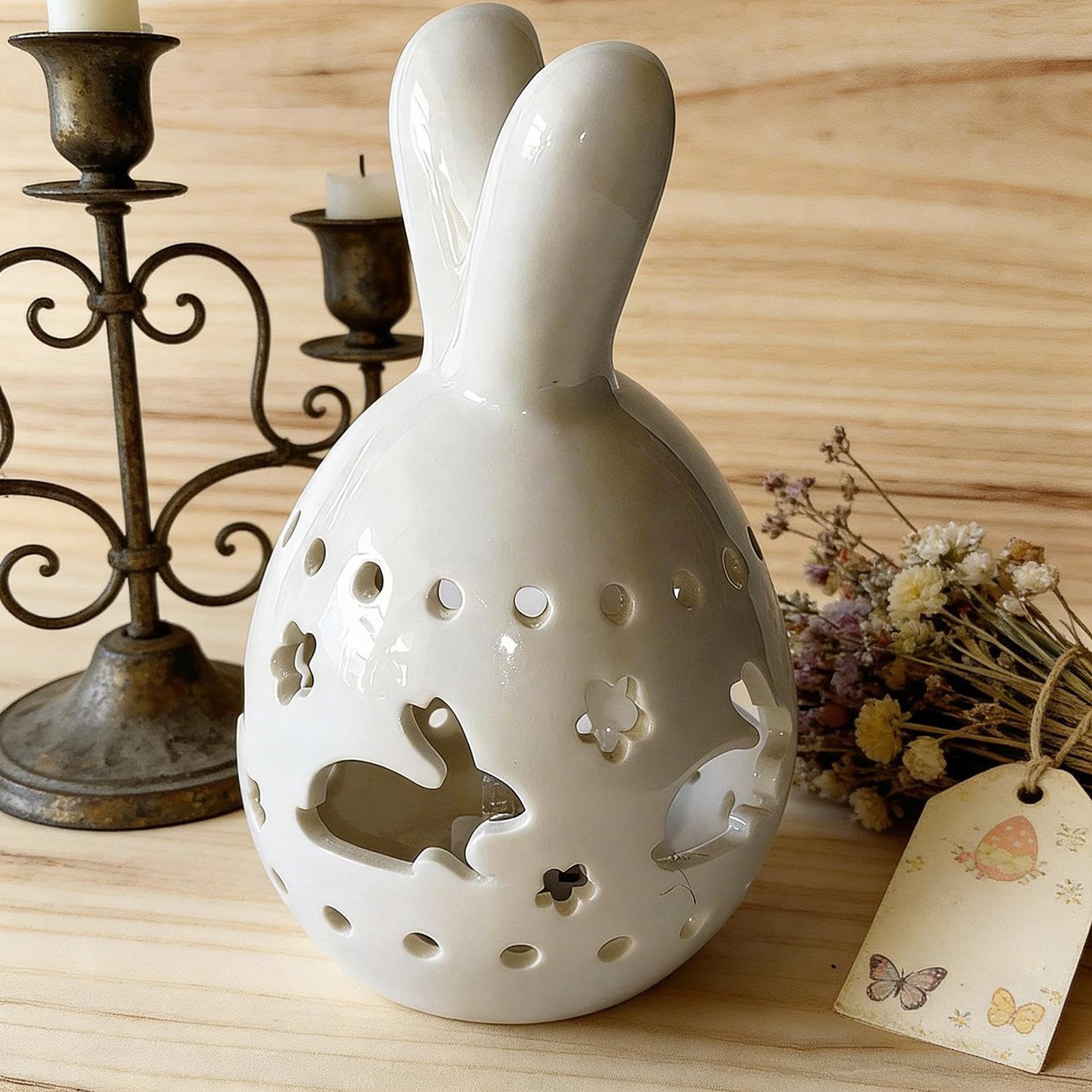 🐰 Easter Bunny Egg Resin Night Light – Soft Glow Spring Decor 💡✨
