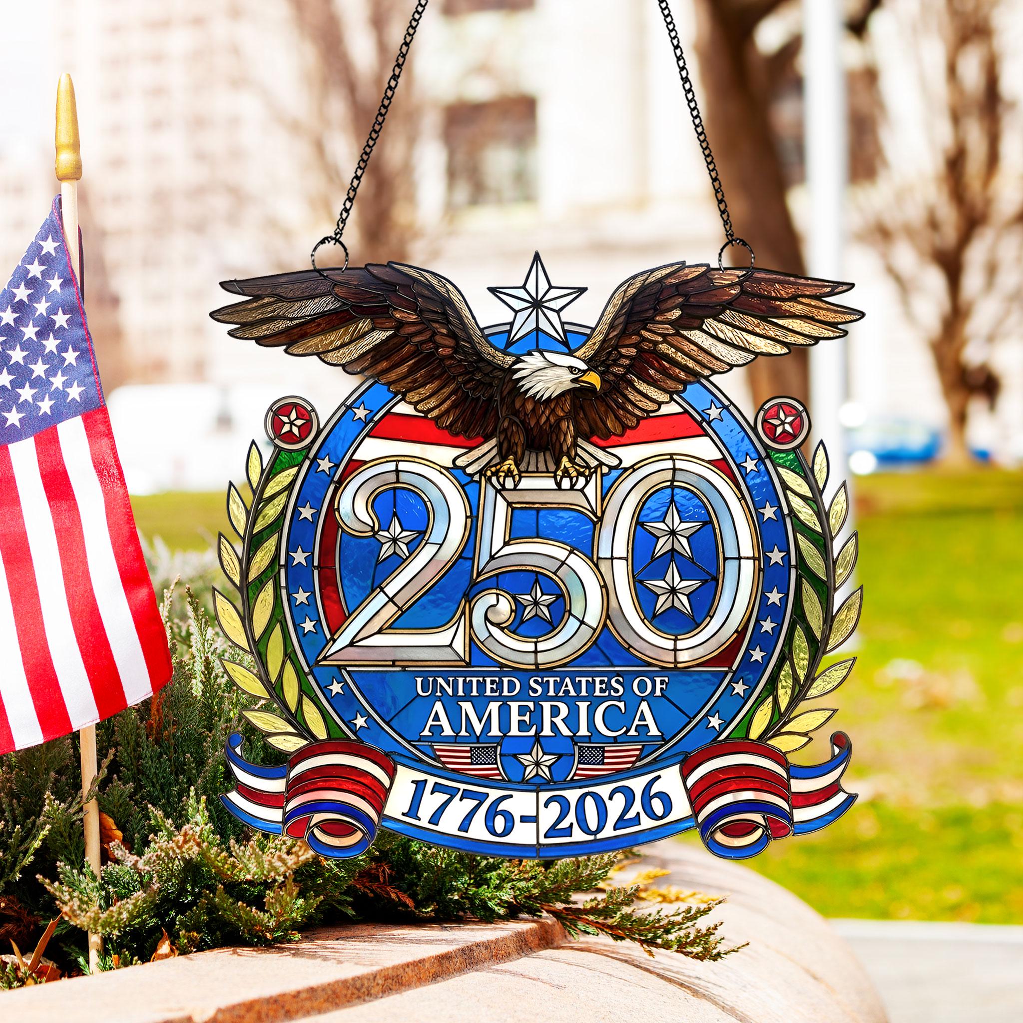 🇺🇸✨ USA 250th Acrylic Window Hanging Suncatcher – Pride in Every Detail ✨🇺🇸