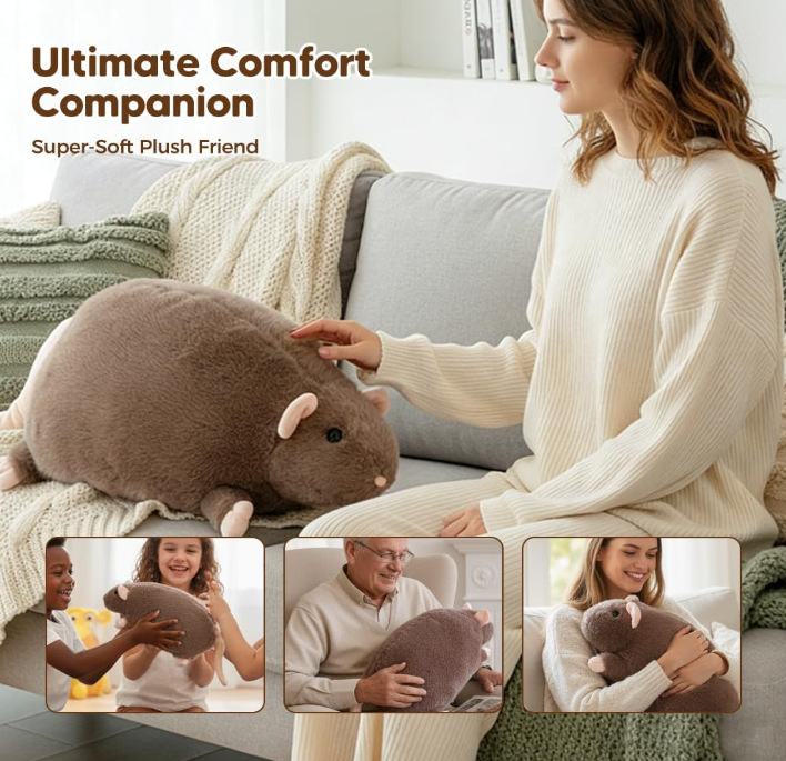 🐭 Warm Hug Mouse Pillow — Your Softest Comfort Companion