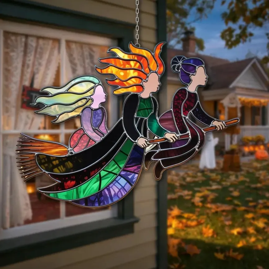 🧙🧹Halloween Witch Suncatcher