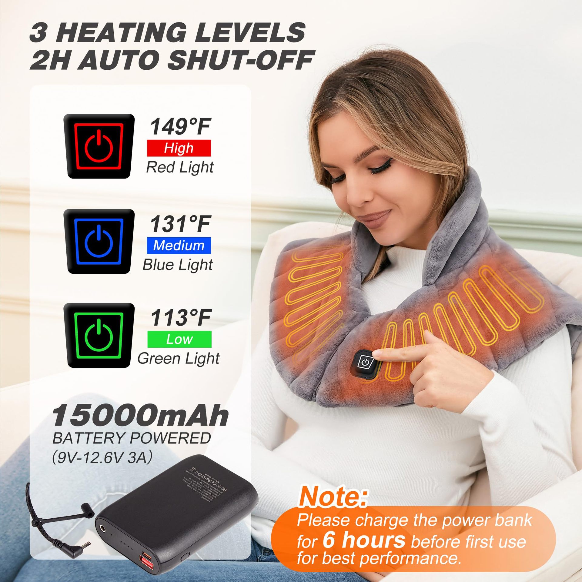 💥Limited Time 50% Off💥【Best Winter Gift】Portable Zipper Heated Neck and Shoulder Pad
