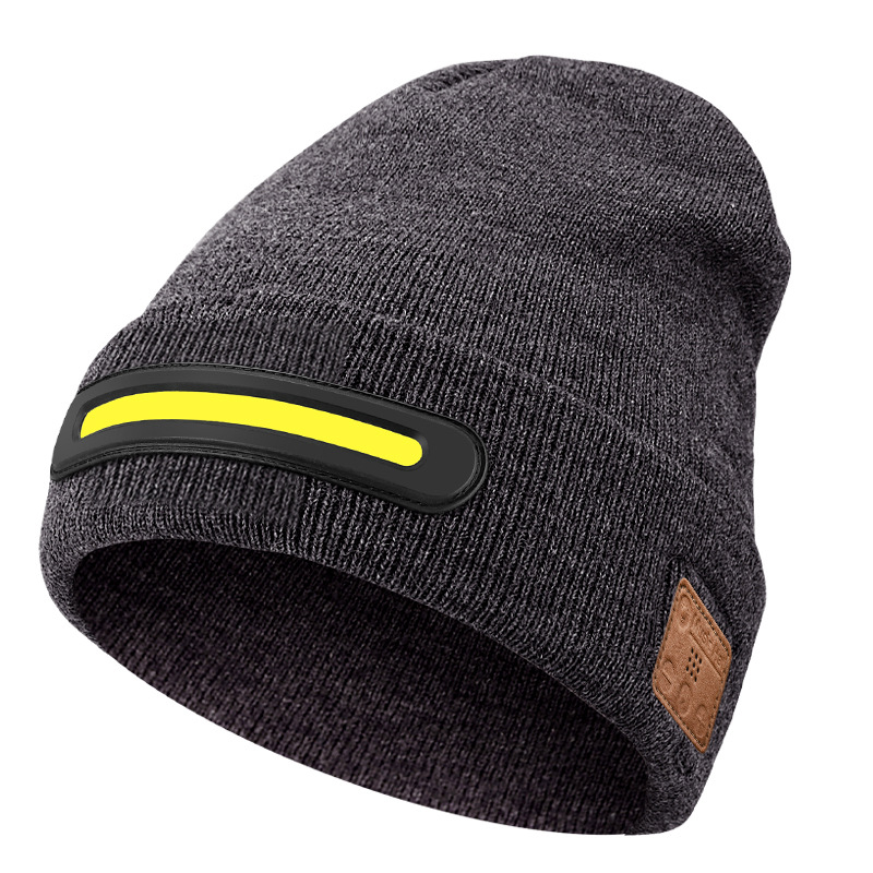 Bluetooth Beanie with Light, Musical Knit Hat with Wireless Headphone