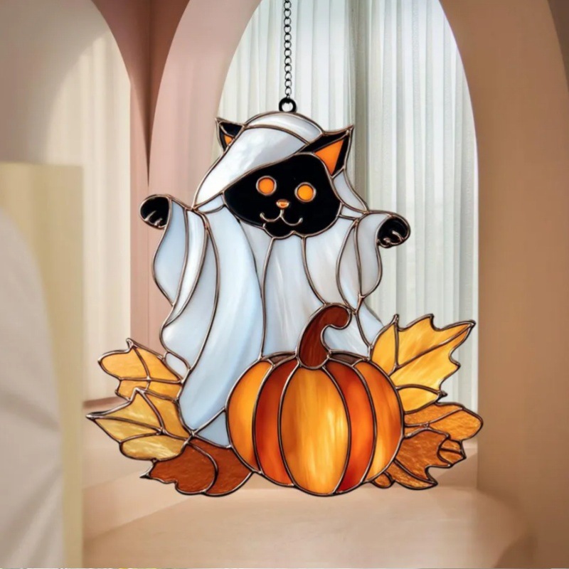 🎃Halloween Ghost Animal Pumpkin Suncatcher Window Decor