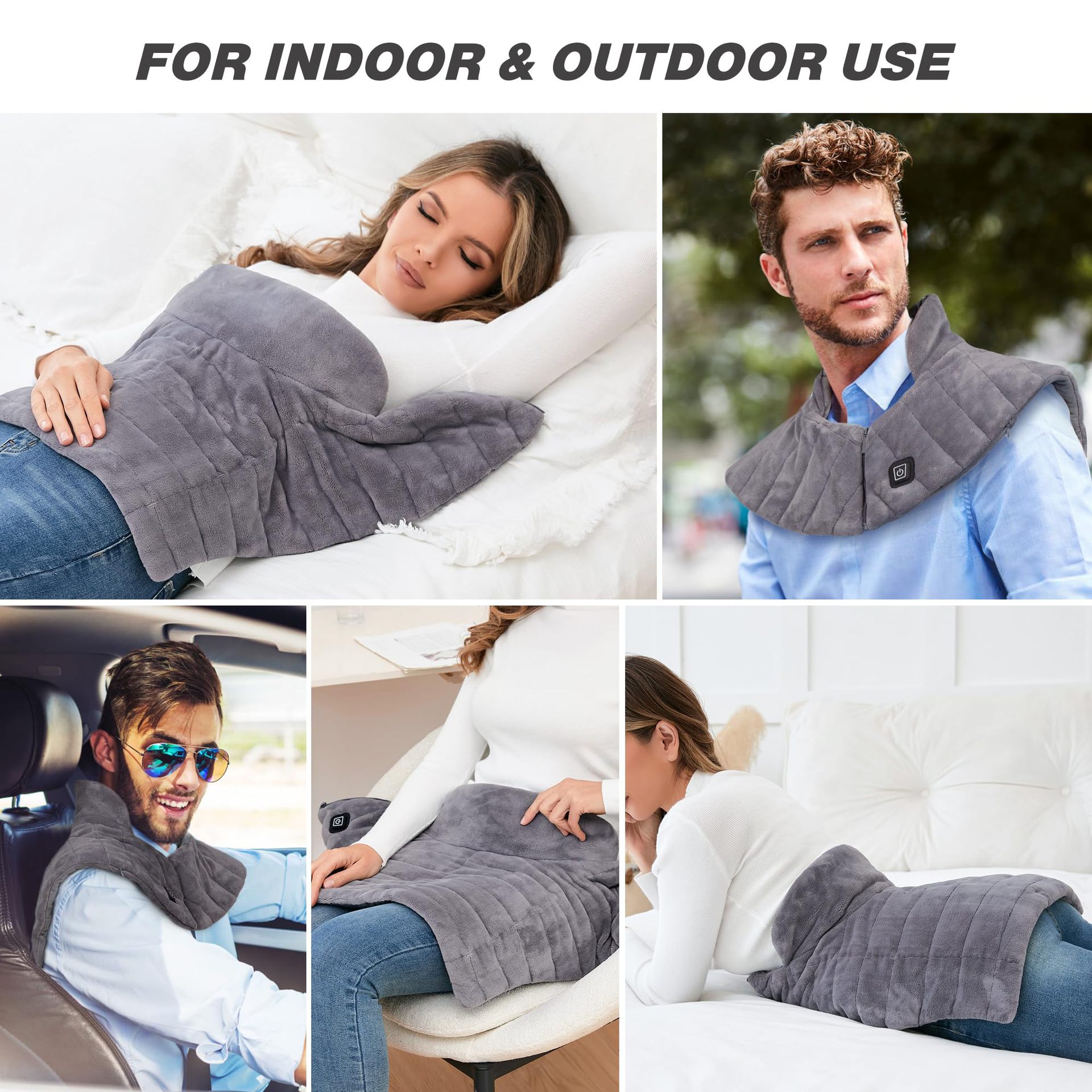 💥Limited Time 50% Off💥【Best Winter Gift】Portable Zipper Heated Neck and Shoulder Pad