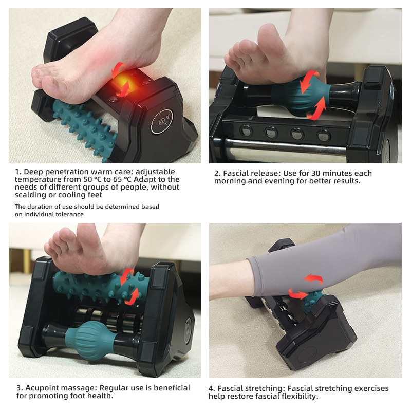 4‑in‑1 Heated Foot Massager Relieving plantar fasciitis – Deep Relief & Relaxation