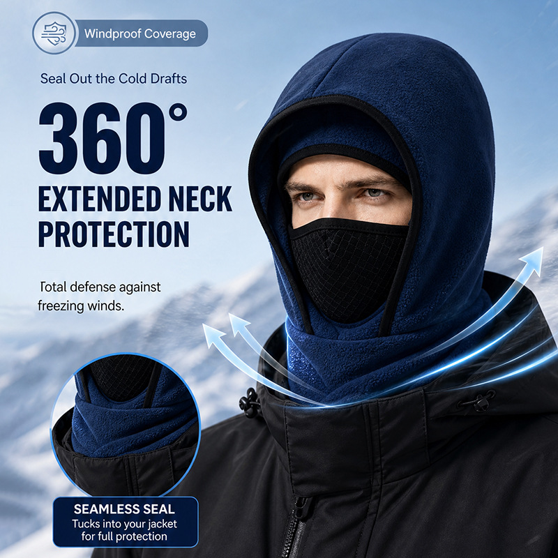 Thermal Fleece Balaclava Windproof Winter Ski Mask