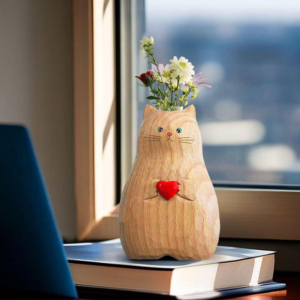 Resin Handmade cat vase