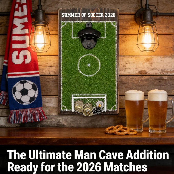 ⚽ Soccer Field Bottle Opener Wall Decor