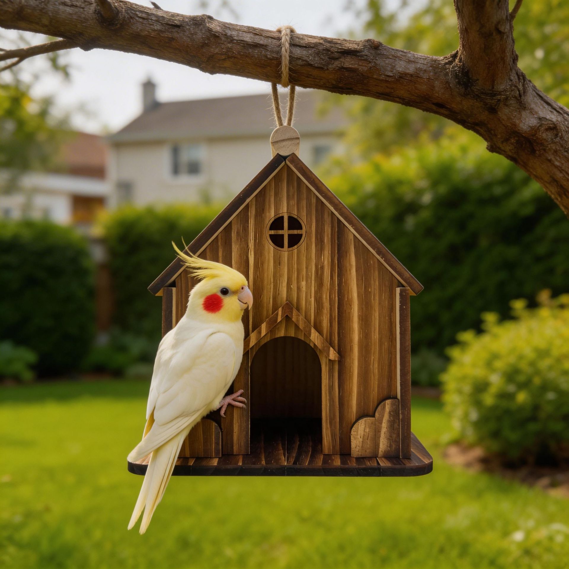 Rustic Wooden Birdhouse🏠🐦🌿