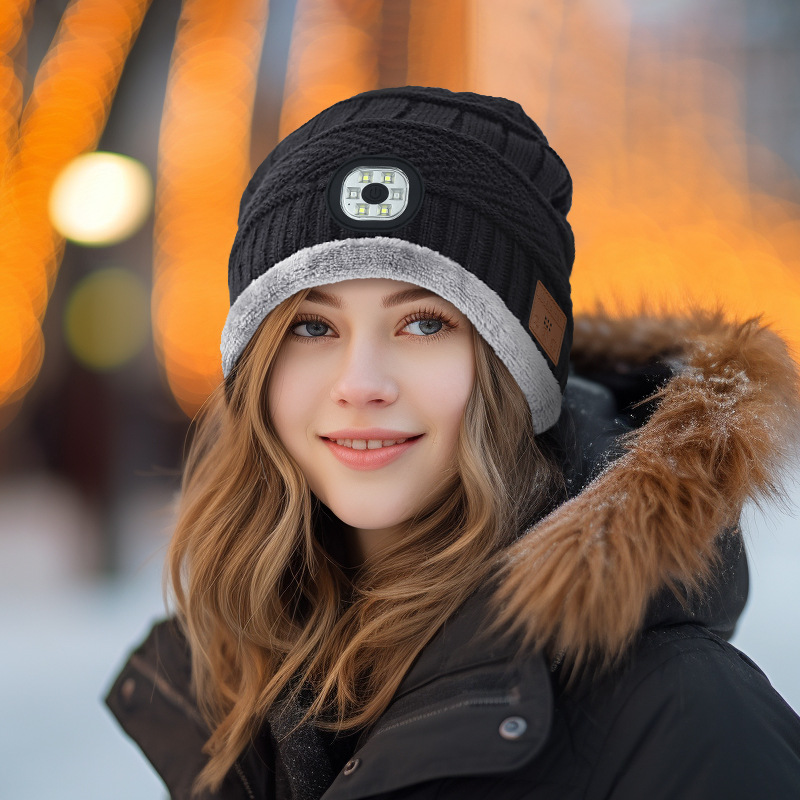 2in1 Winter Bluetooth 5.0 Headset Headband Warm Music Hat