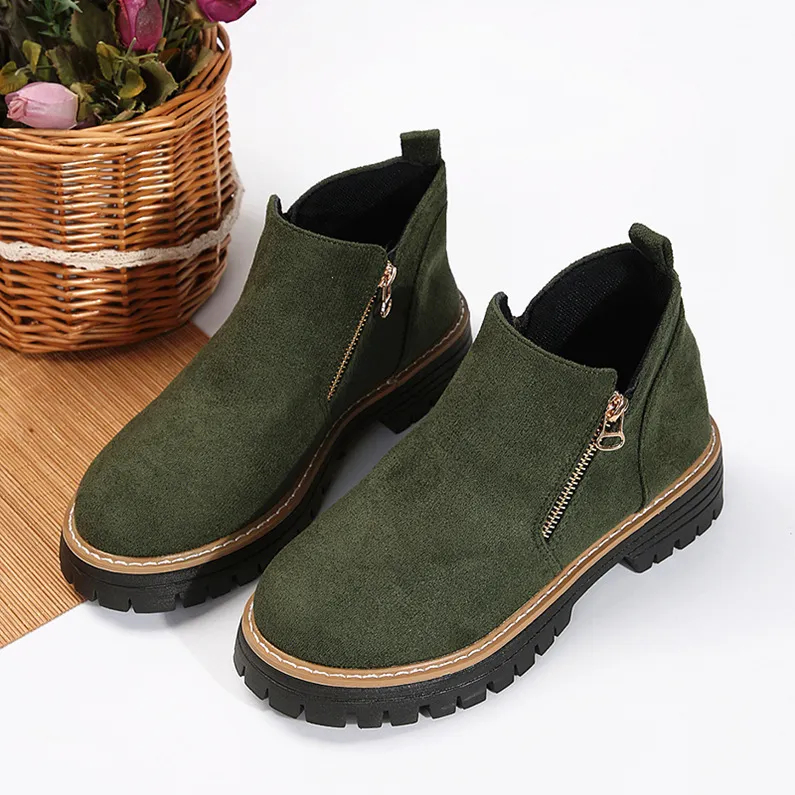 Women's Fashionable Solid Color Orthopedic Ankle Boots