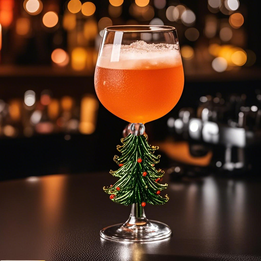 10oz Crystal Christmas Holiday Tree Stemmed Wine Glas