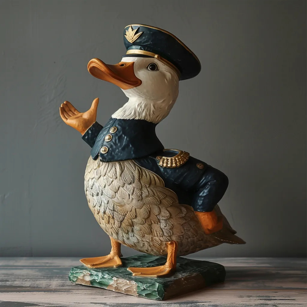 Resin Veteran Army Memorial Duck Statue