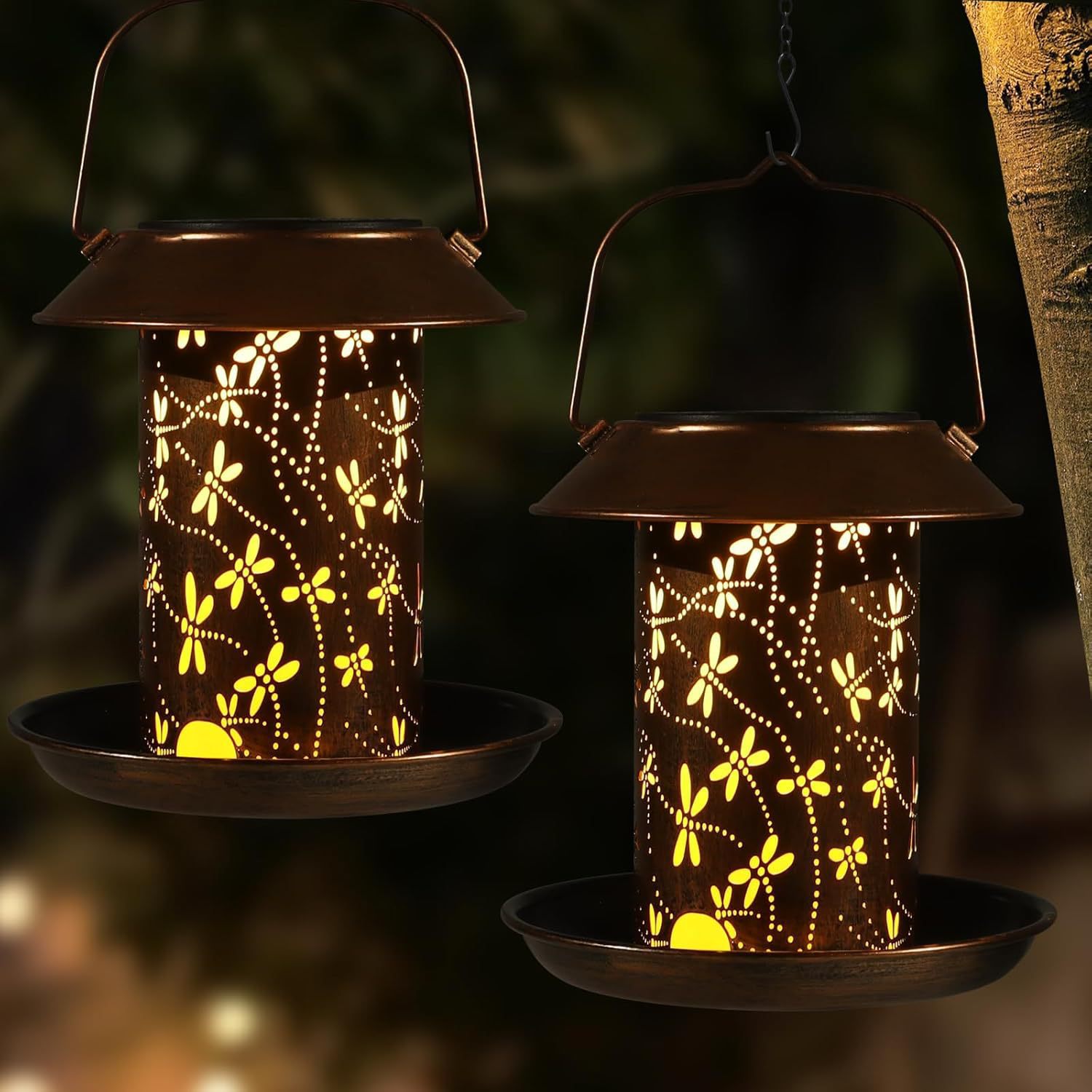 Enchanting Hummingbird Solar Bird Feeder