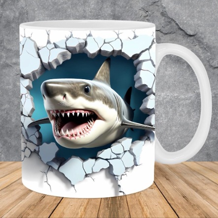 🦈☕Jaws 50th Anniversary 3D Shark Mug