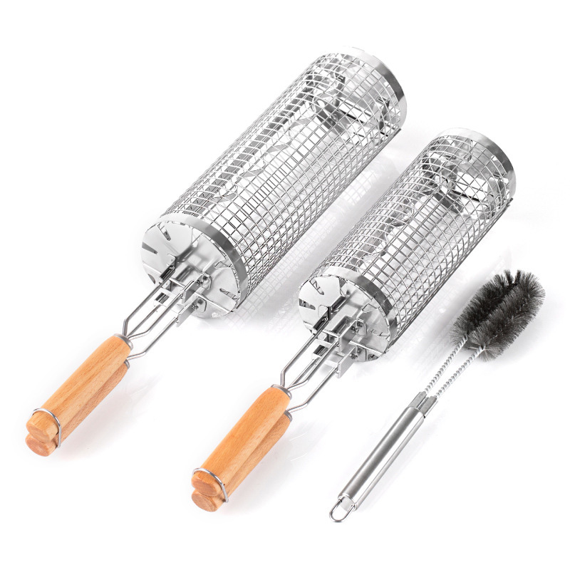 Side-Opening Rolling Nesting Grill Baskets