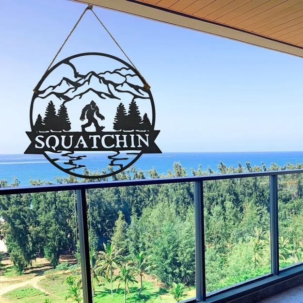 Welcome Sasquatch Metal Sign