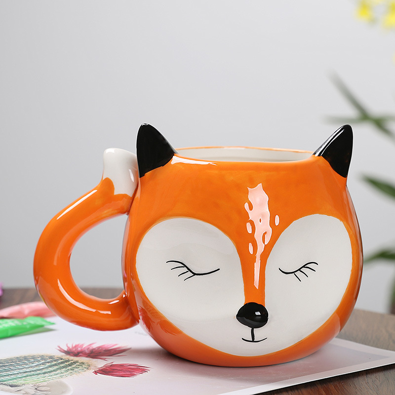 Animal Shaped Ceramic Cup with Handle