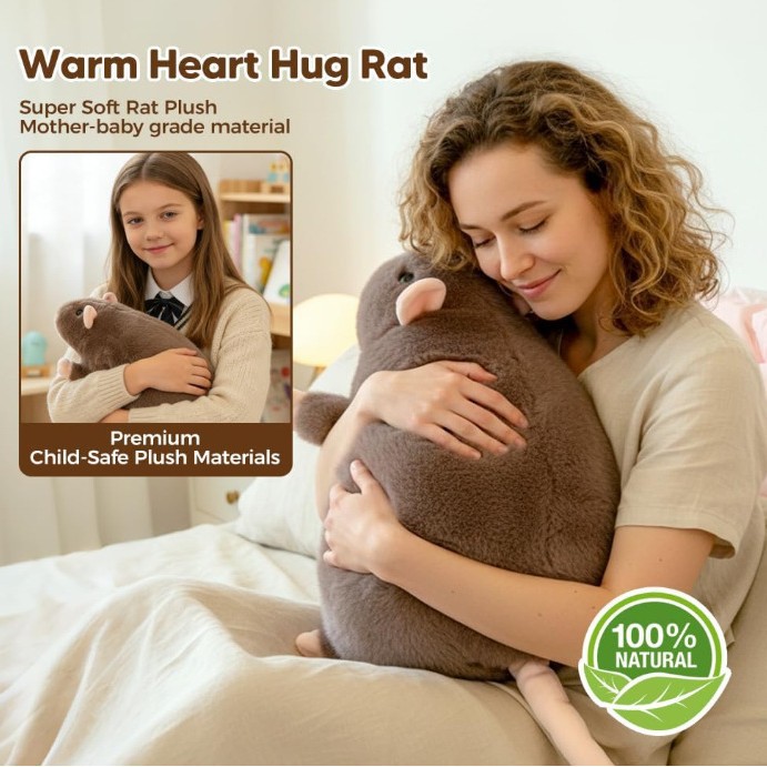 🐭 Warm Hug Mouse Pillow — Your Softest Comfort Companion