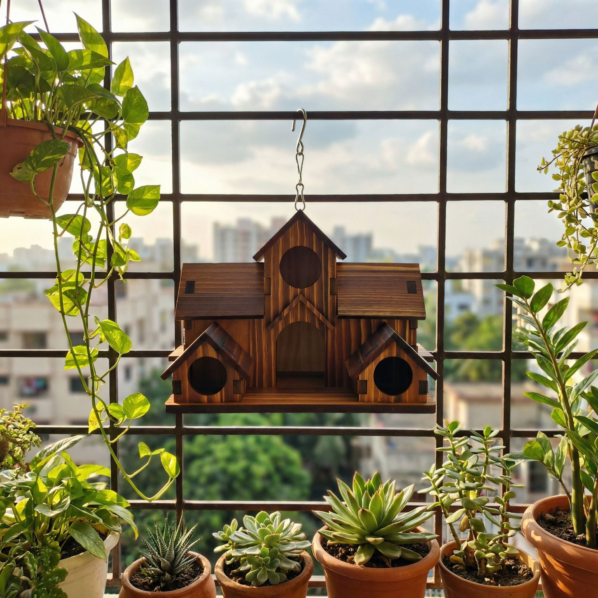 Rustic Wooden Birdhouse🏠🐦🌿