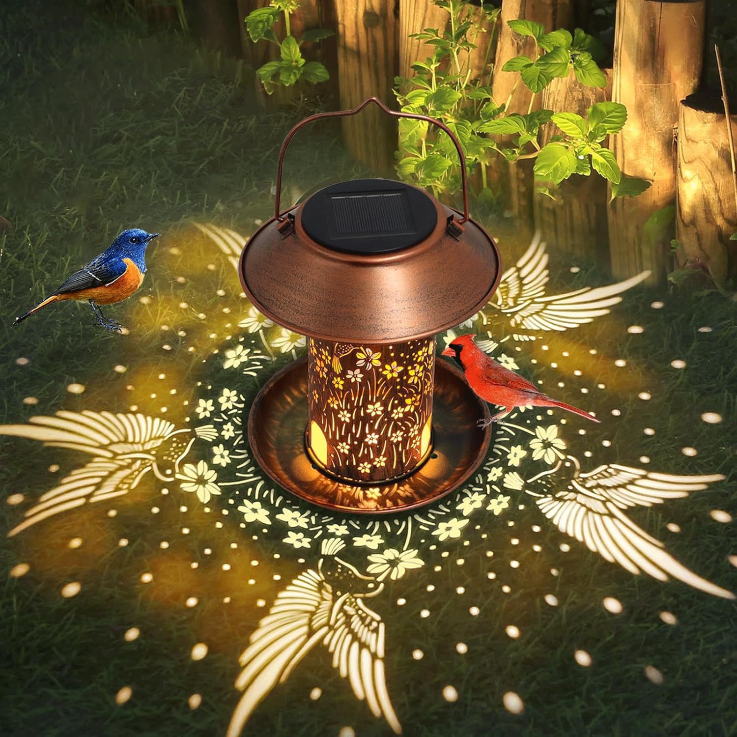 Enchanting Hummingbird Solar Bird Feeder