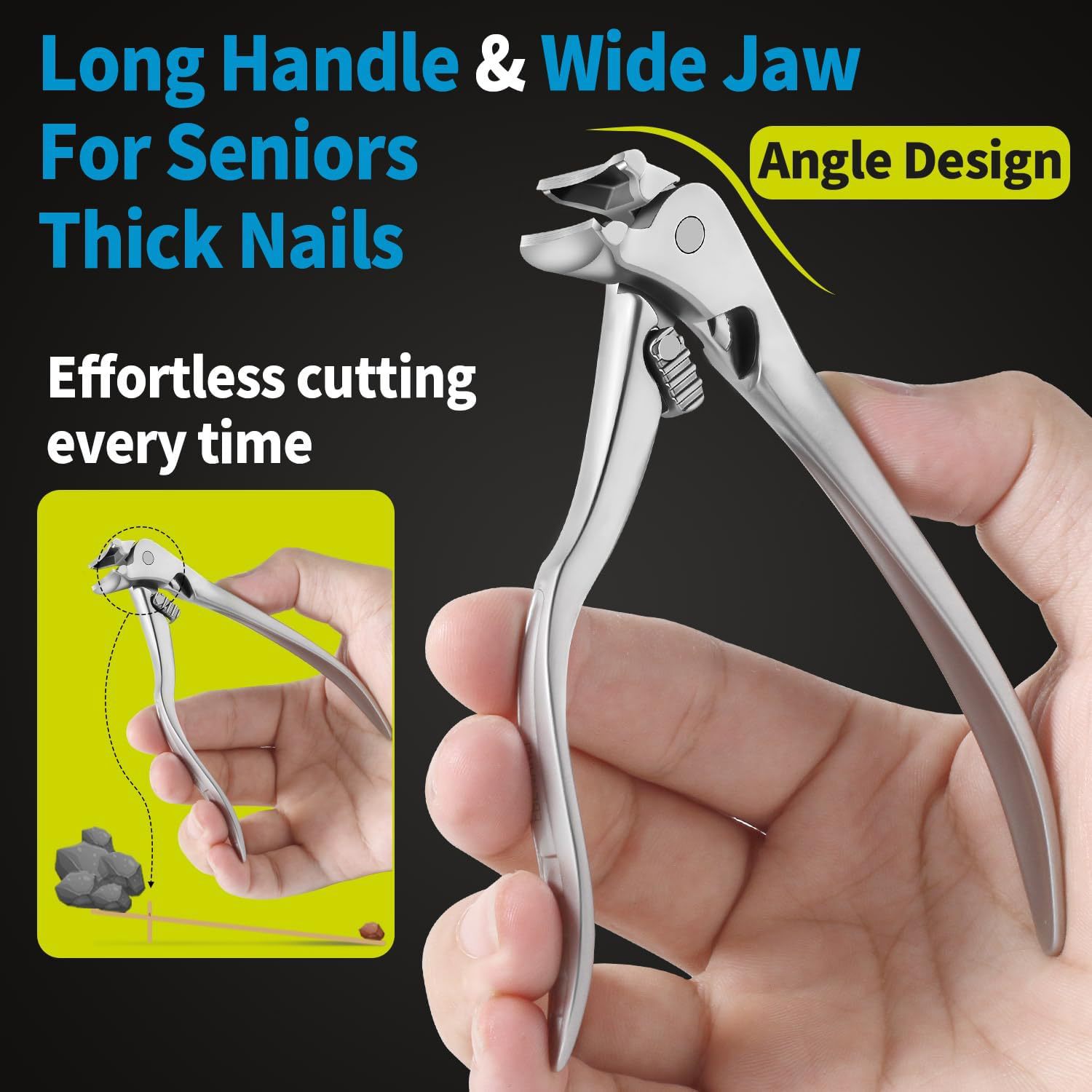 Upgraded Longer Handle Nail Clippers for Seniors