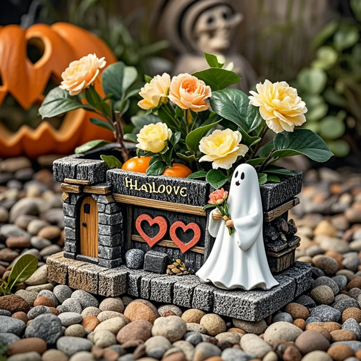 Ghost Vase Candy Bowl Bucket Planter for Home Decor
