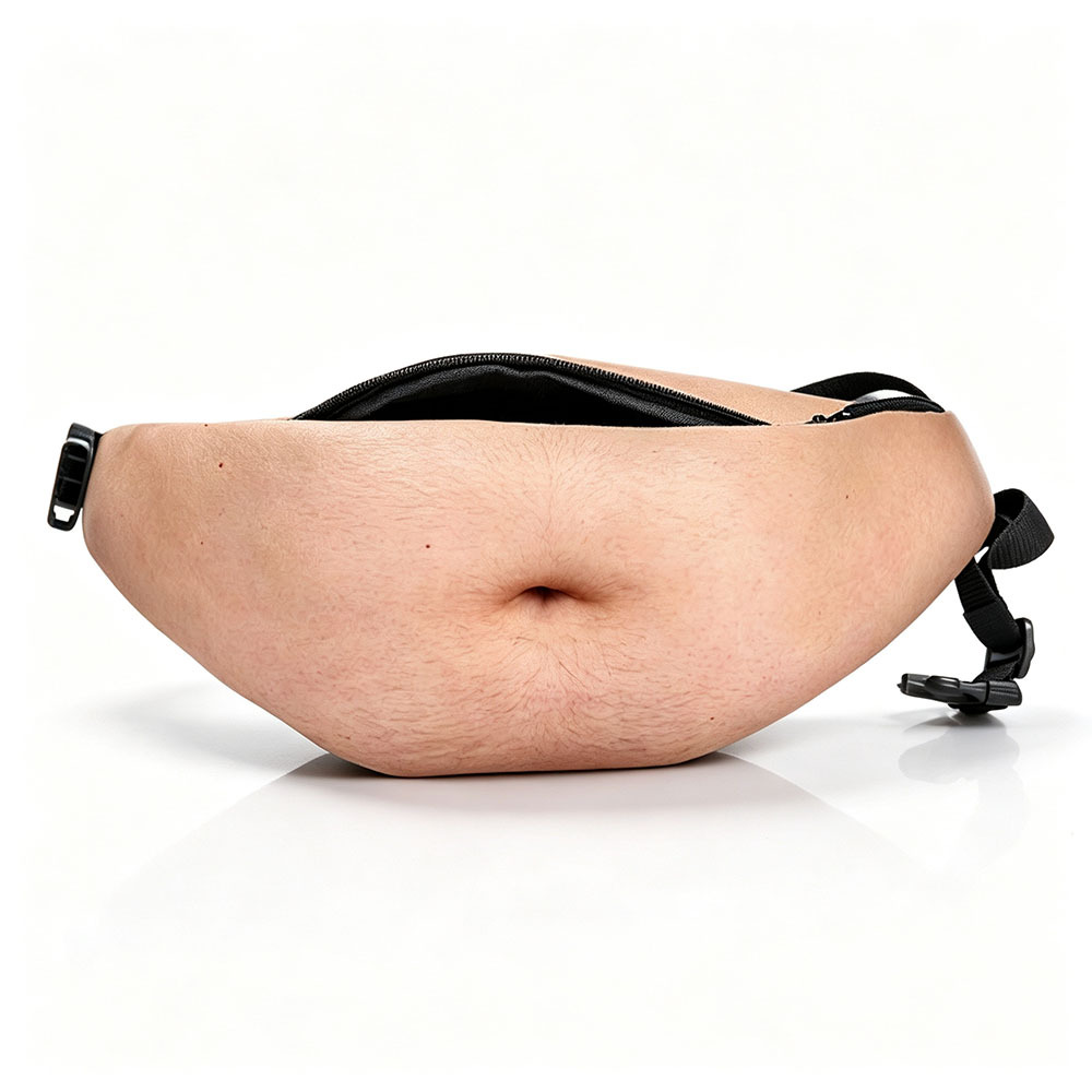 Funny Beer Belly Waist Bag – Realistic Dad Bod Fanny Pack