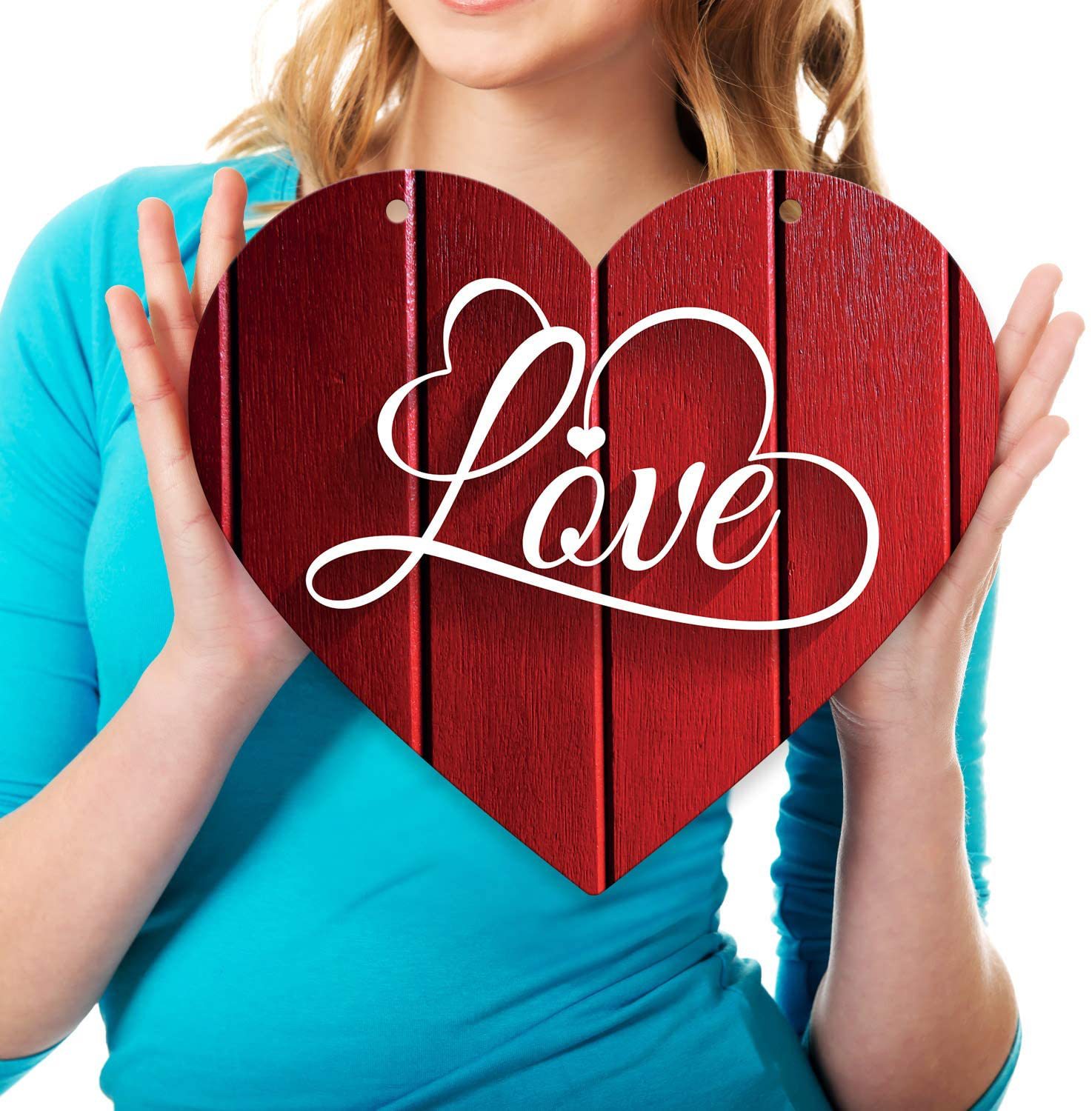 ❤Valentine's Day Love Sign Wooden Door Sign Decoration