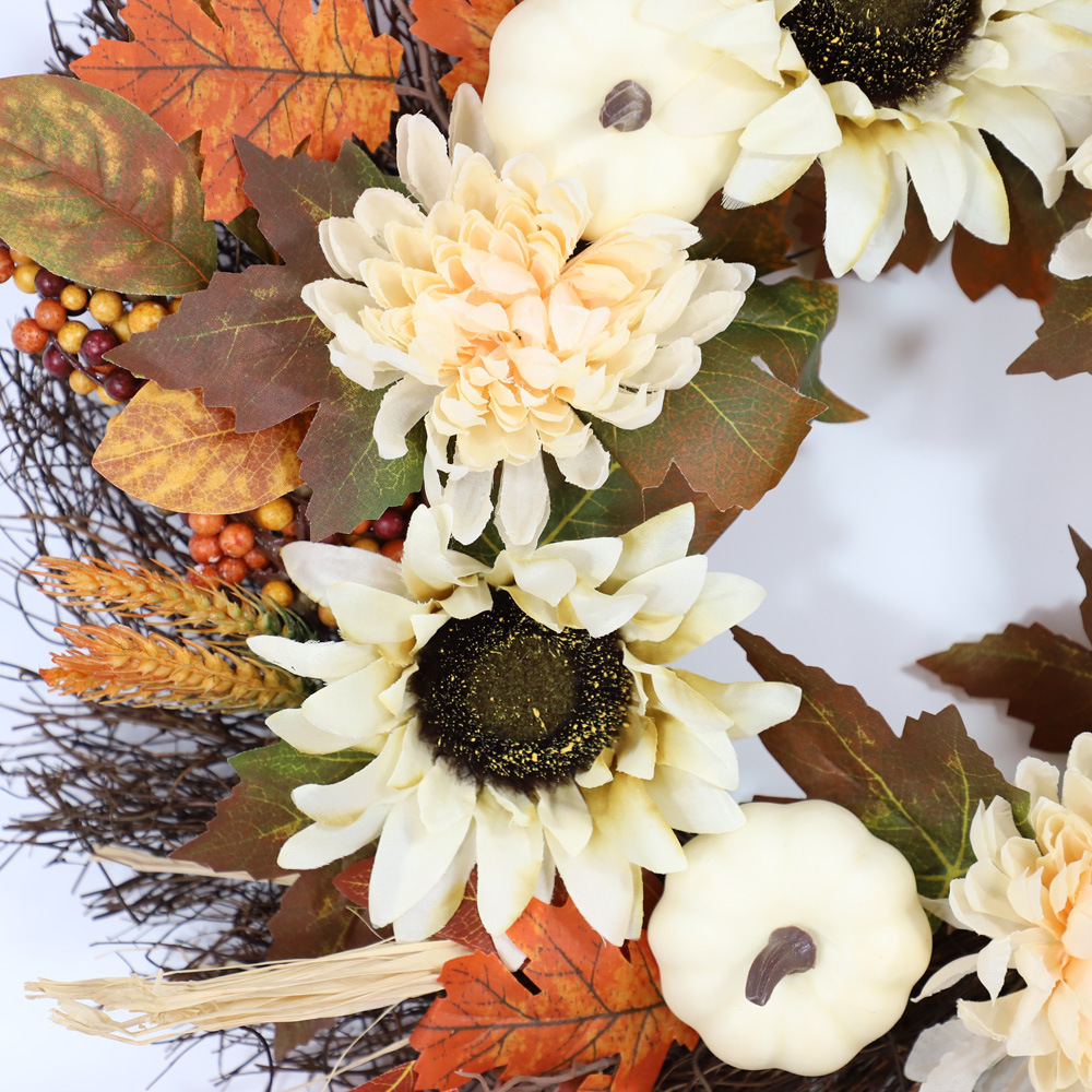 20inch Thanksgiving Fall Wreath Autumn Decor