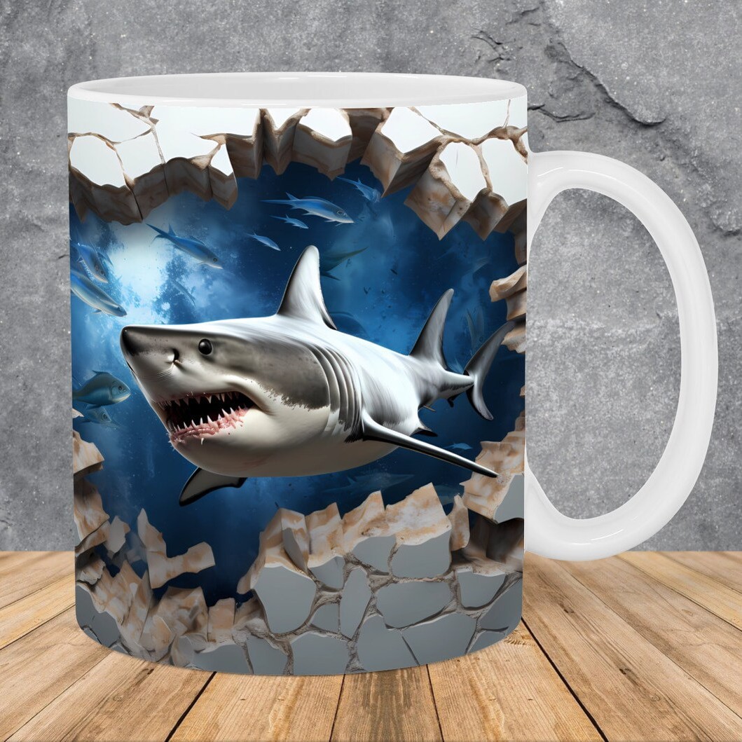 🦈☕Jaws 50th Anniversary 3D Shark Mug