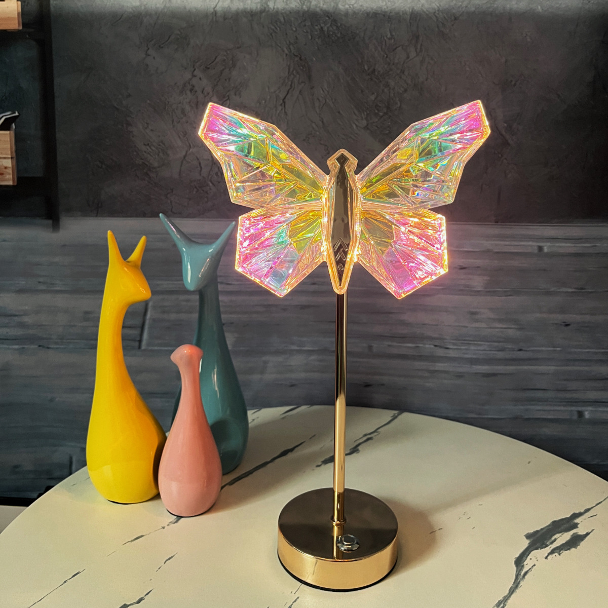 Crystal Butterfly Wireless Touch Desk Lamp